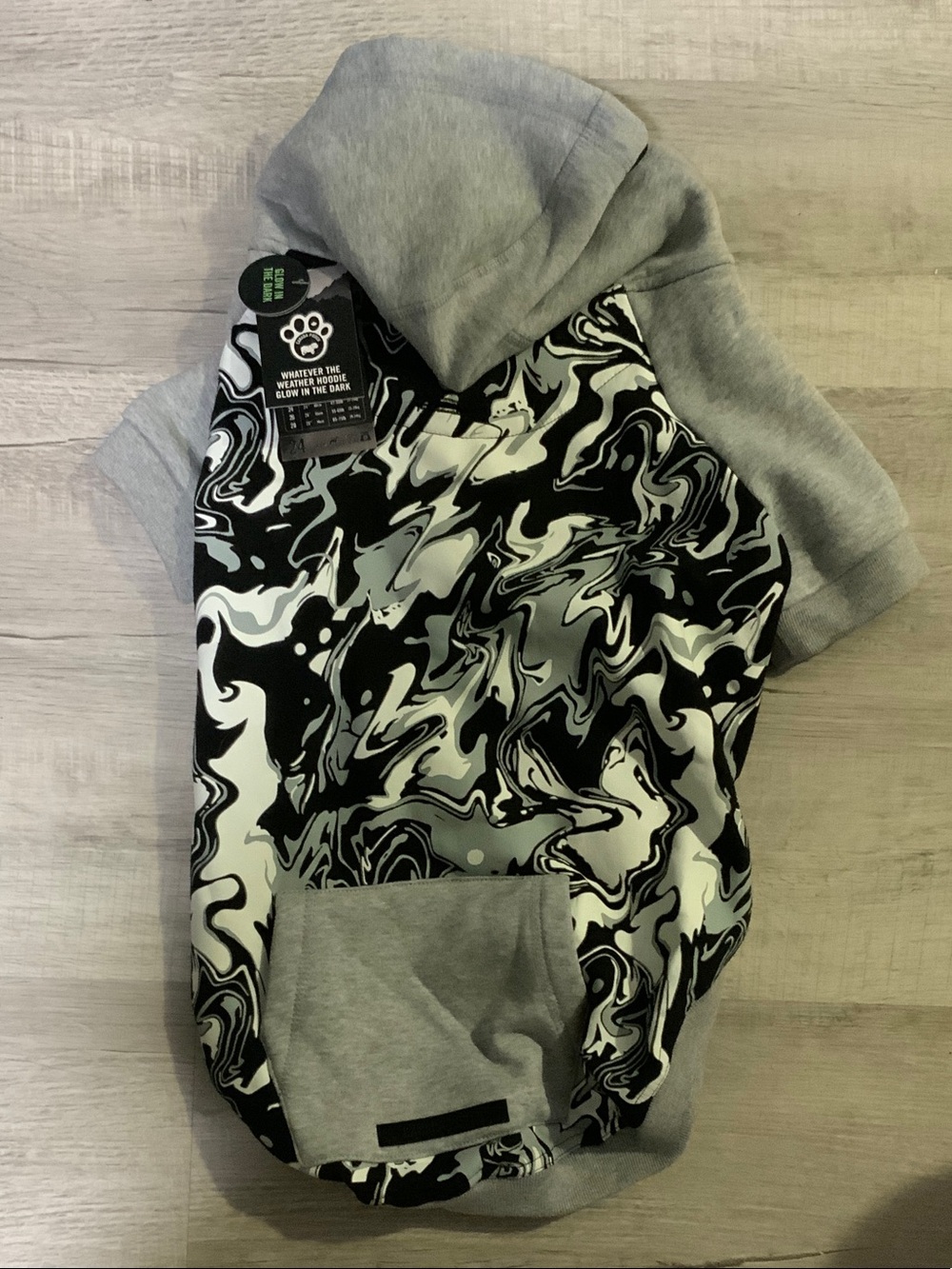 Canada Pooch size 24 Glow in the dark dog hoodie